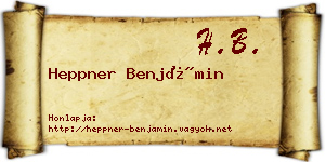 Heppner Benjámin névjegykártya